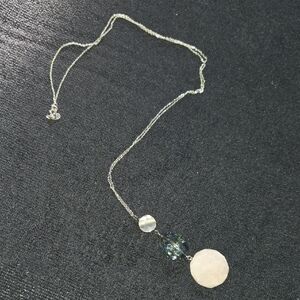 LOFT Silver Necklace with Blue and White Accents 20 Inches